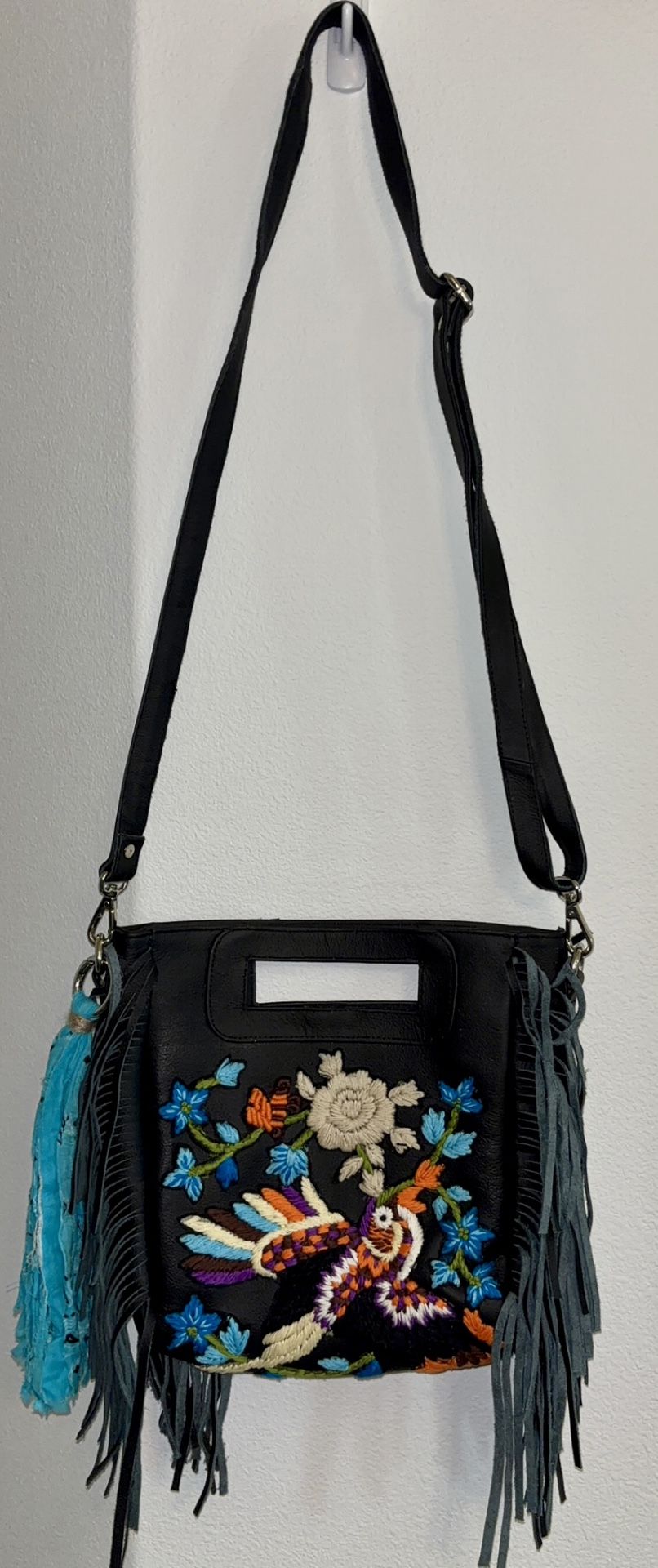 Black Fringe Raj L.A. Crossbody Bag