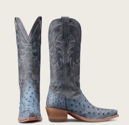Tecovas Chambray Ostrich boots size 6