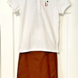 Brownie Girl Scout Uniform, size PS (8.5)
