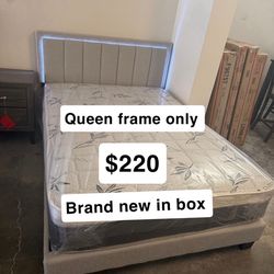 QUEEN BED FRAME ONLY BRAND NEW IN BOX