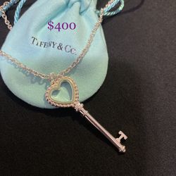 Tiffany & Co Heart Key Necklace