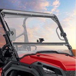 KEMIMOTO UTV 3-IN-1 Flip Front Windshield Compatible with Pioneer 1000 /1000-5 /1000-6 2016 thru 2024, Clear UV Resistan