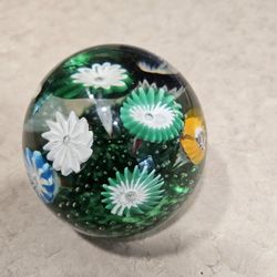 Murano flowers glass Paperweight