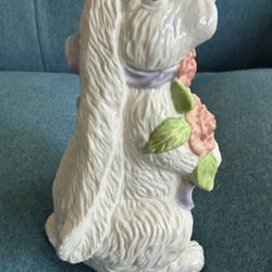 Iridescent Ceramic Easter Bunny Figurine