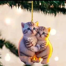 Cat Couple Charm Pendant