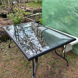 Outdoor Glass Table 