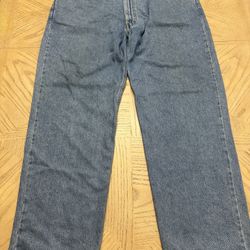 Levis Strauss Co Blue 550 Denim Jeans Mens relax fit 42x32 