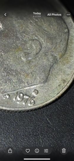 1976 Roosevelt Dime MINT MARK ERROR