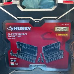 Husky 64 Piece  Impact 1/2 Drive SAE & MM