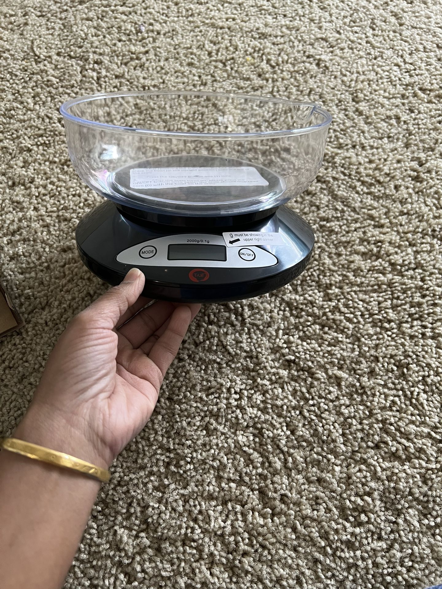Kitchen Scale With Bowl. Never Used. Sealed Box