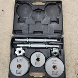 Vintage Dumbbell weight set 30 lbs 