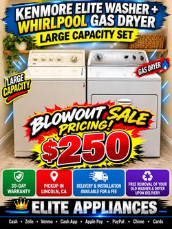Washer and gas dryer set