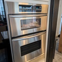 Stainless Steel KitchenAid Oven + Microwave Combo