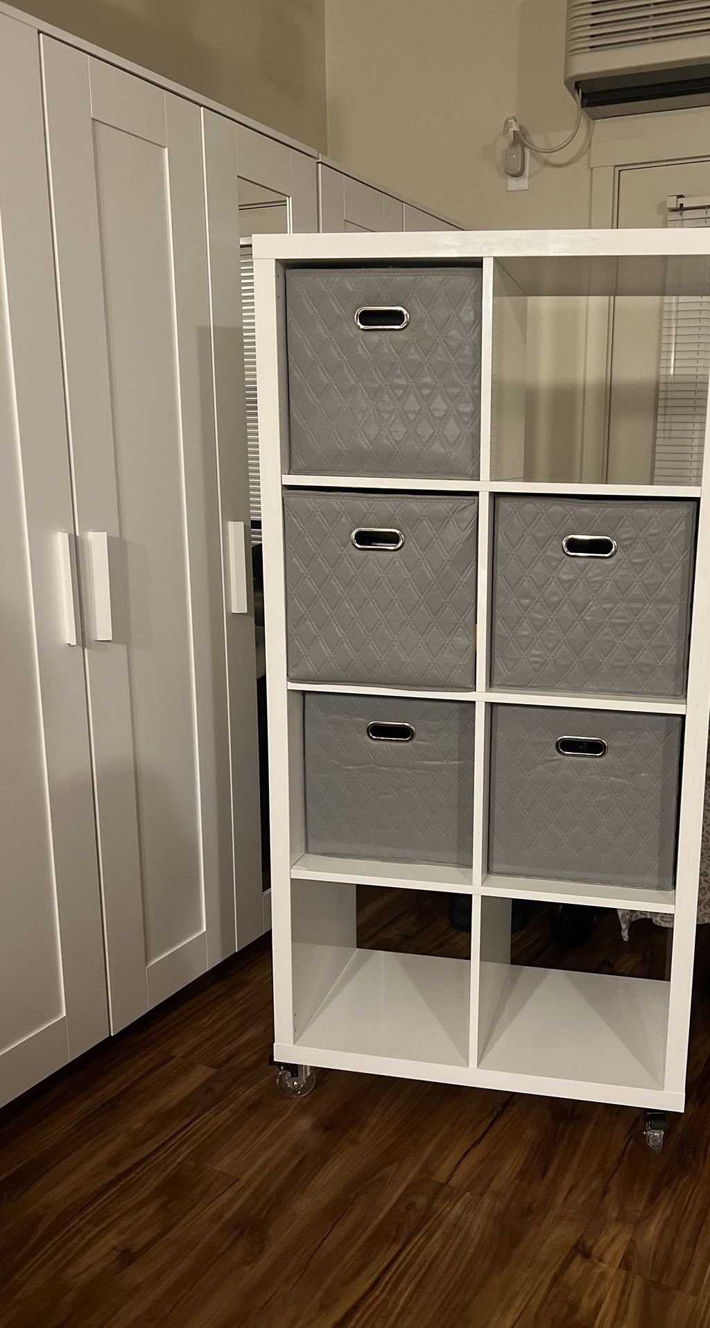 IKEA Storage Cubes + Custom Added Cute Lockable Rolling Wheels