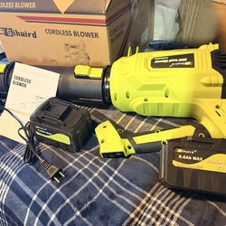 Un used green leaf blower! Brand new and in perfect condition