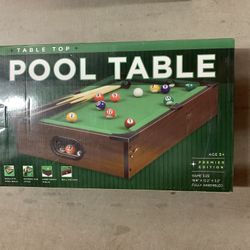 New Tabletop Pool Table - $10