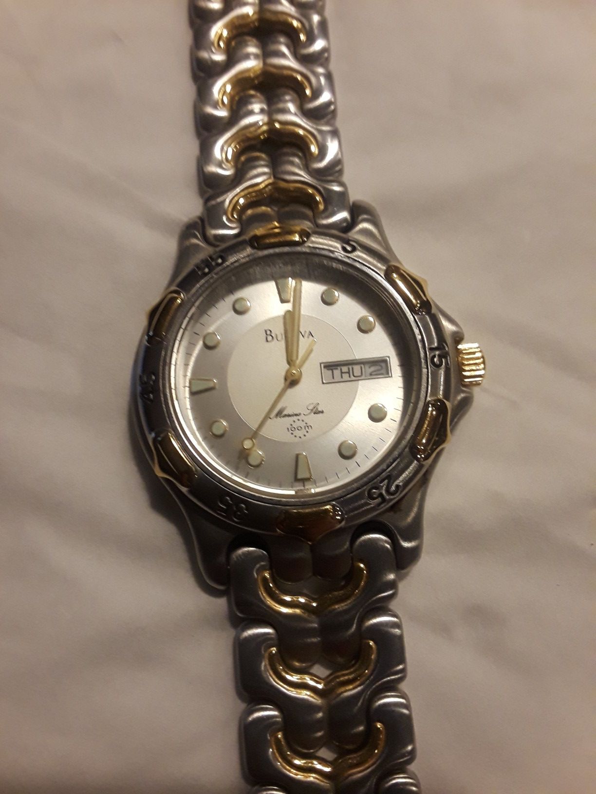 Vintage Bulova watch Marine Star 100M - see description and photos