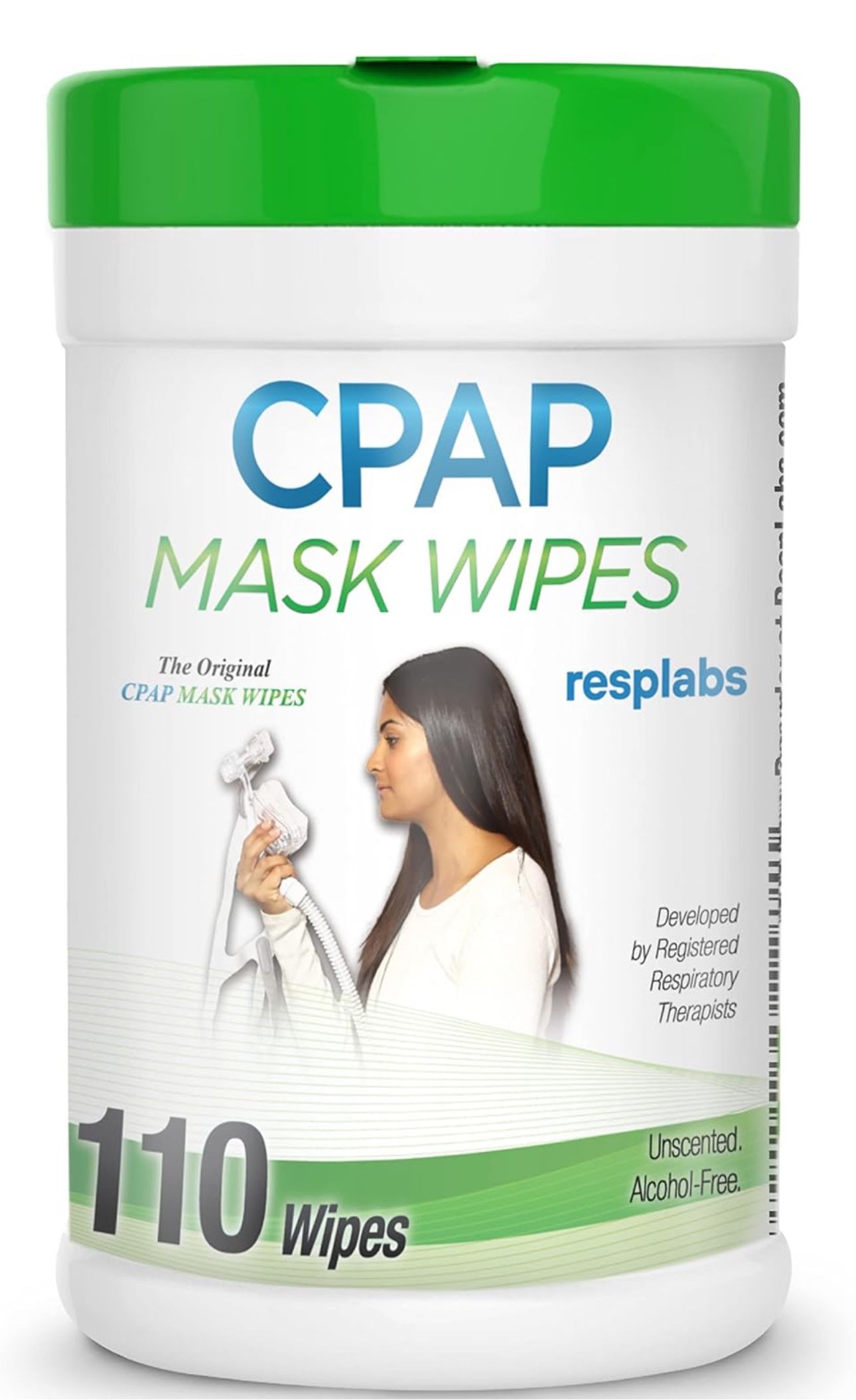 resplabs CPAP Mask Wipes Unscented Cleaner for Full Face, Nasal Masks & Supplies 110 Wipes