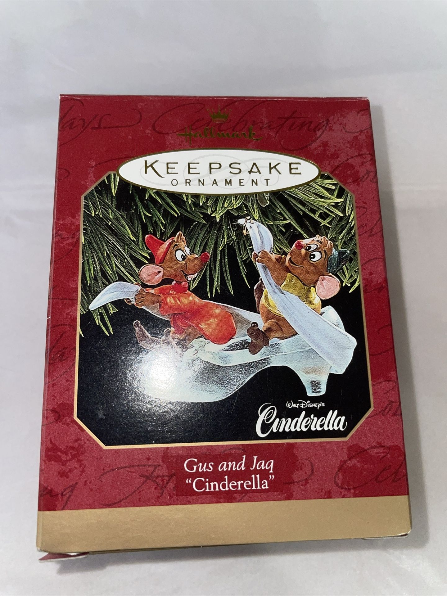 Hallmark Keepsake Christmas Tree Ornament Cinderella Gus and Jaq Disney 1997