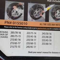 Snow Chains Brand New Look At The Pictures See If You See You're Sizes $65 Each 