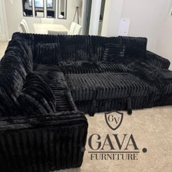 Secciónales nuevos en caja  $1,199 Pull Out Bed‼️ Storage Chaise✔️ USB Charging Ports🔊 ☎️