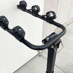 (Brand New) $65 Tilt Folding 3-Bike Hitch Mount Rack Bicycle Carrier for 2” Hitch w/ Straps 110 lbs Max