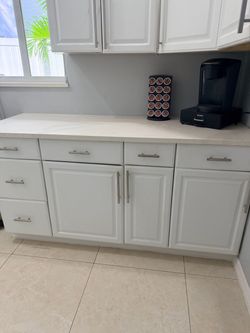 Remodelers/Flippers; Barely used wood CABINETS & DRAWERS w Stainless Handles, Bulk Sale, NICE, Great deal!