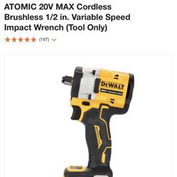 1/2 inch impact tool only