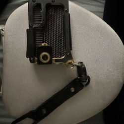 Travax Contour Brass Black Stealth Wallet With Link Lanyard Included 