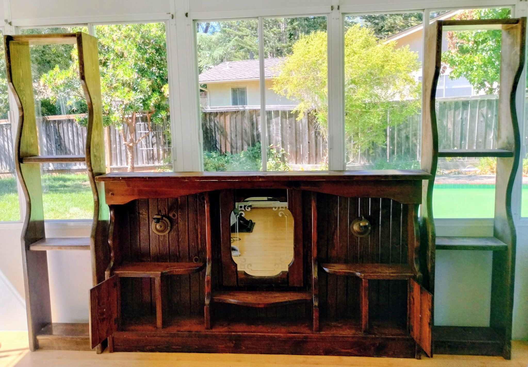 Vintage Country Style Headboard or Bar Cabinet
