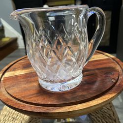 Vintage Small Heavy Crystal Pitcher 