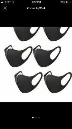 Face masks 6pcs washable & reusable