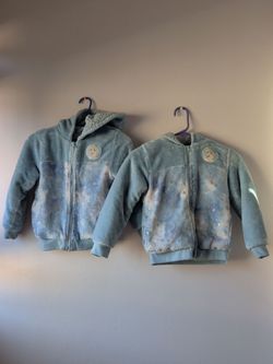 Size 7 Disney Frozen Elsa Girls Zip-Up Hooded Jackets (Set of 2)