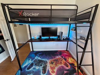 X Rocker Gaming Loft Bed with Desk