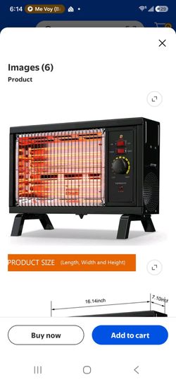 Black Electric Infrared Space Heater
