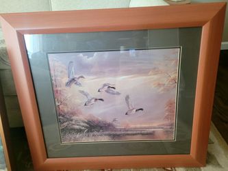 4 mallards painting- signed and framed