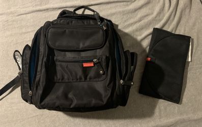 Bag Nation Diaper Bag Backpack with Stroller Straps, Changing Pad