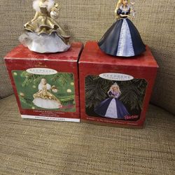 Dated 2000 Celebration Barbie And Dated 1999 Barbie Millennium Princess