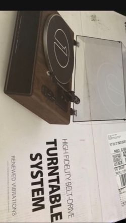 1 by ONE High Fidelity Belt Drive Turntable with Built-in Speakers, Vinyl Record Player with Magnetic Cartridge, Bluetooth Playback and Aux-in Functio