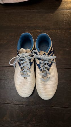 Adidas Soccer Cleats White and Blue