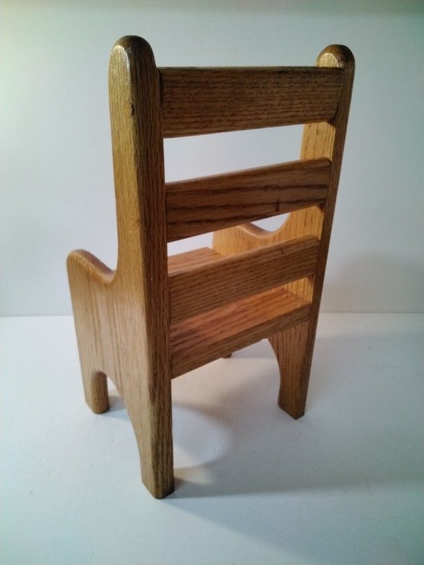 A Oak Doll Chair Made Really Well . Look At Size.