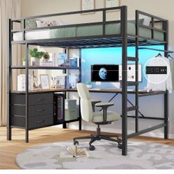 Desk, Bed Combination, Used Less Than A Year