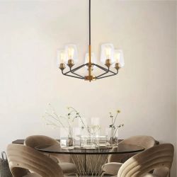 Modern American Hanging Chandelier – 5 Bulbs