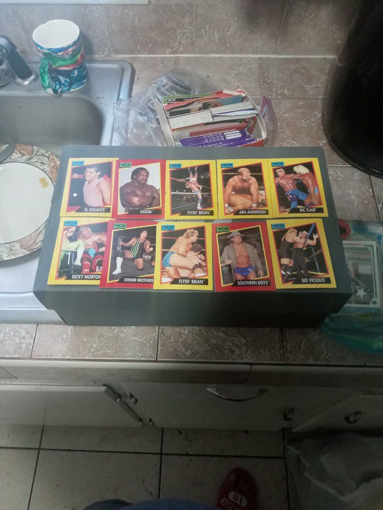 Wcw Set Of Ten Collectible Cards