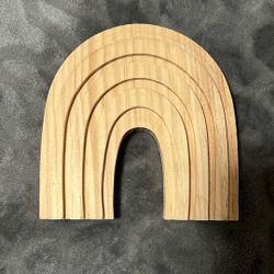 Neutral Wood Rainbow Arch Decor