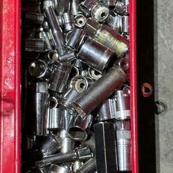 Assorted Wrench Socket Collection With Toolbox