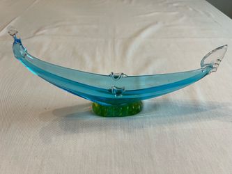Murano mid century glass gondola ash tray