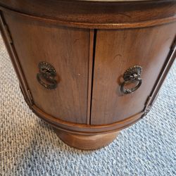 Vintage Round marble sidetable