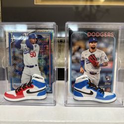 Mookie Betts And Andy Pages -Get Two LA Dodgers Shadow Boxes 