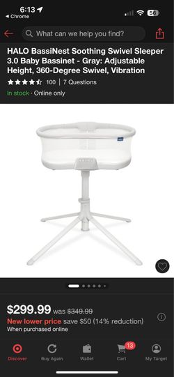 HALO BassiNest Soothing Swivel Sleeper